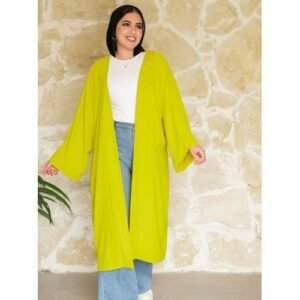 تألقي بإطلالة عصرية مع الكارديجان الحريمي الكتان بلون الكيوي