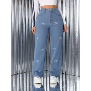 بنطلون جينز بناتي أنيق بموضة عصرية وخامة عالية الجودة