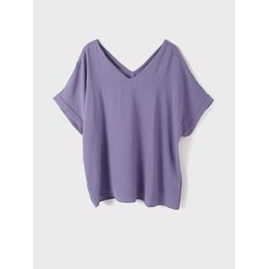 بلوزة قطن حريمي بلون بنفسجي أنيق ومريح