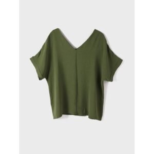 بلوزة قطن نسائية بلون أخضر أنيق - مريحة وعصرية